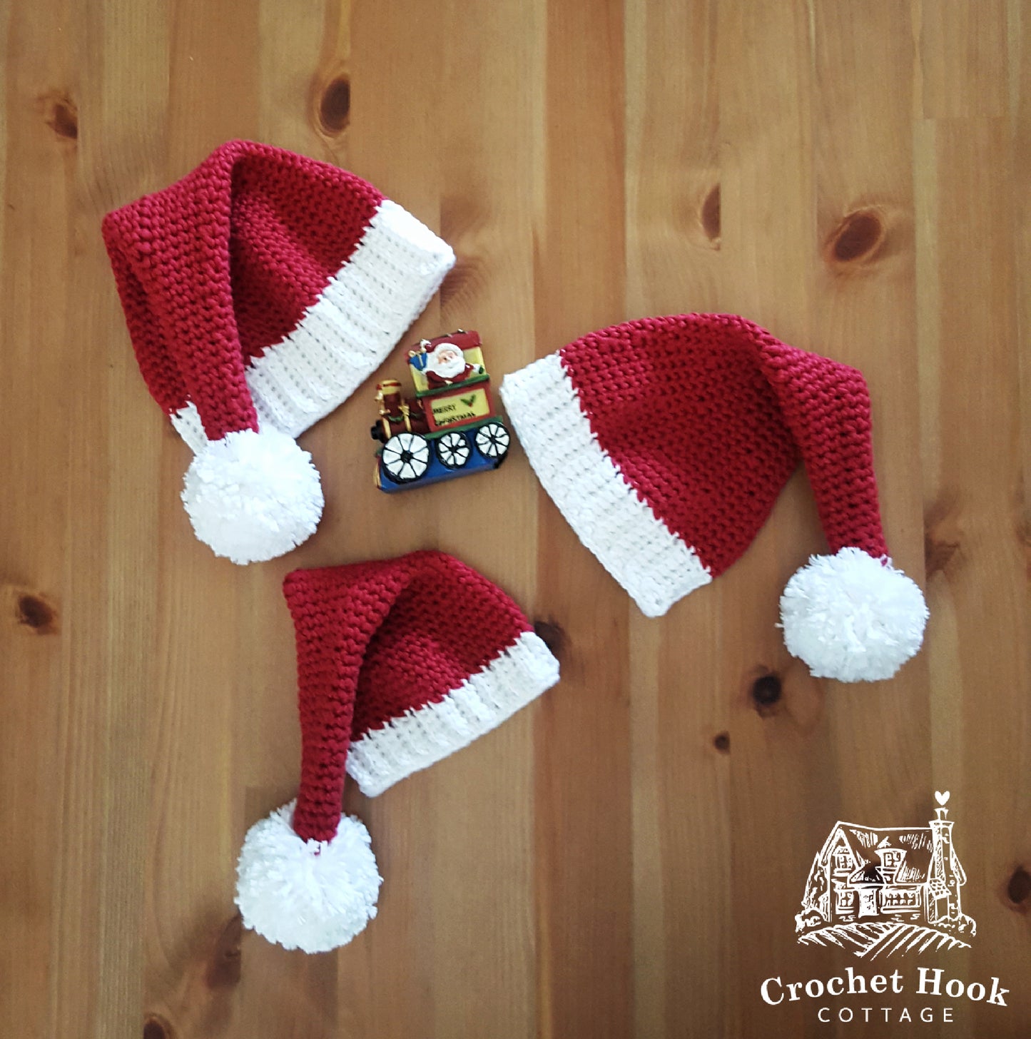 CROCHET PATTERN Santa Hat in eight different sizes