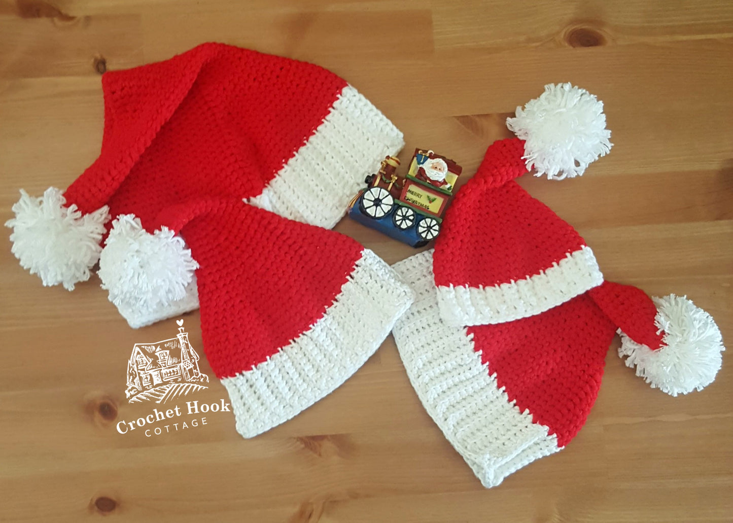 CROCHET PATTERN Santa Hat in eight different sizes