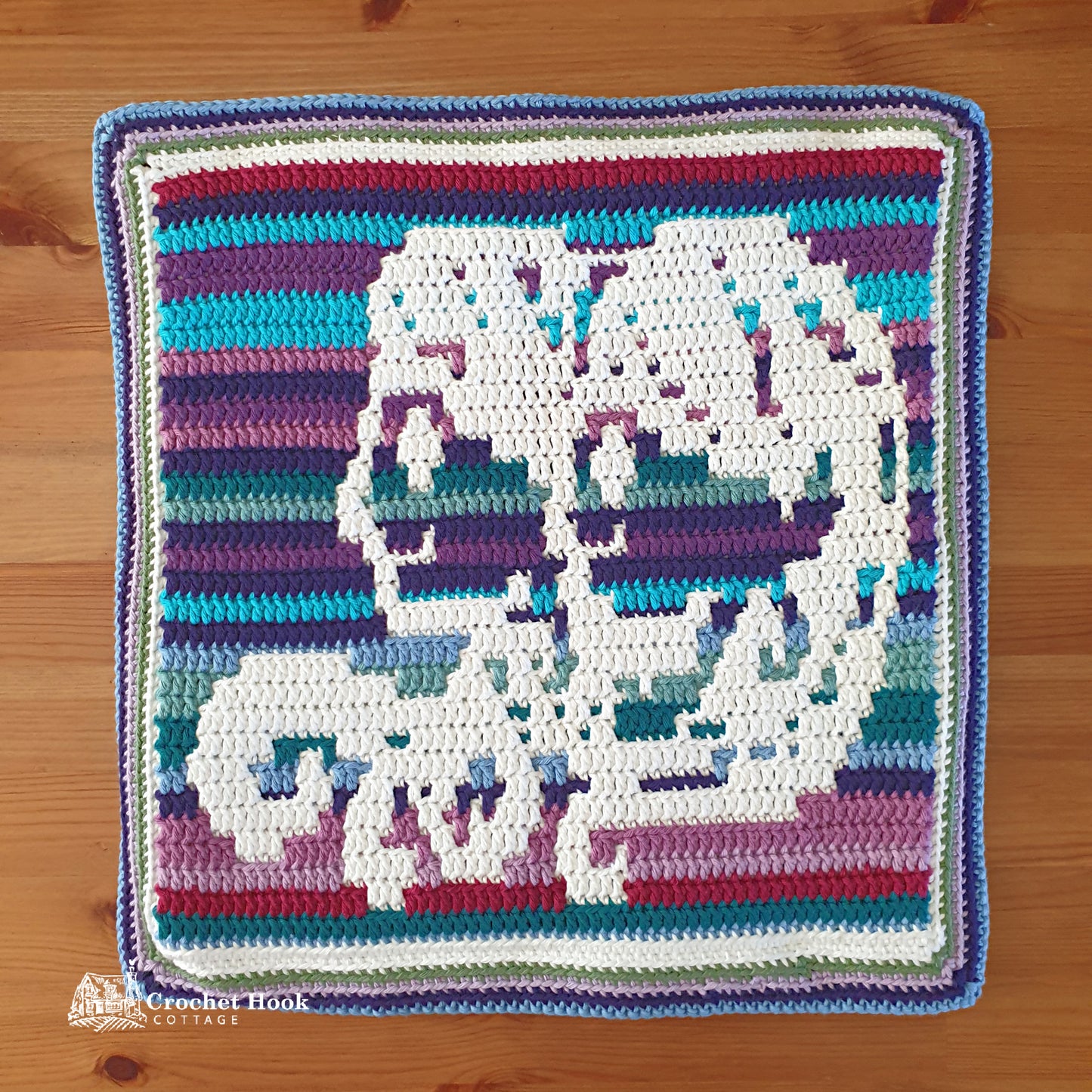 Crochet Pattern - Gemini Cushion Cover - mosaic crochet pattern