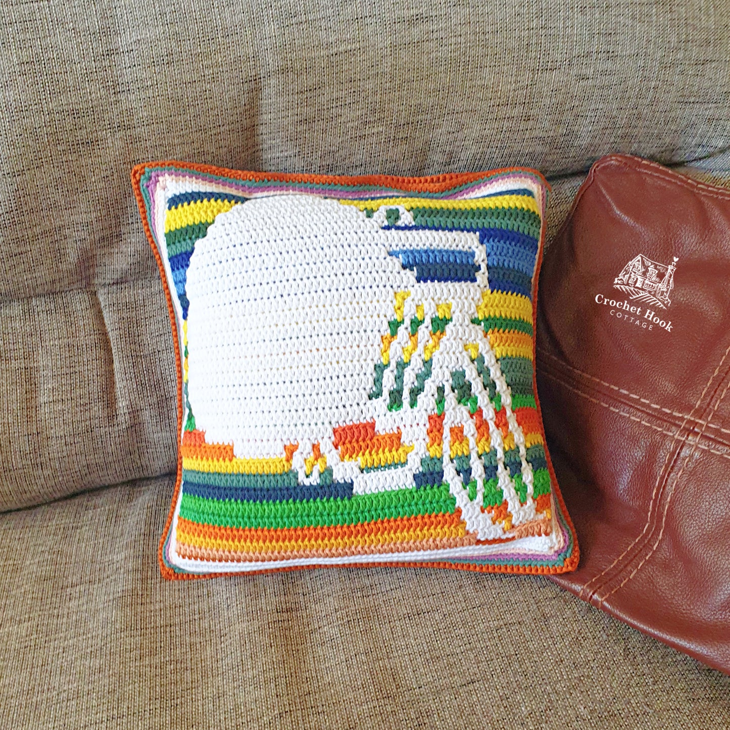 Crochet Pattern - Aquarius Cushion Cover - mosaic crochet pattern