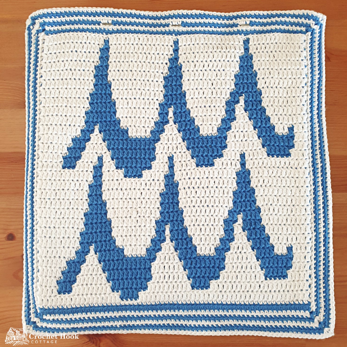 Crochet Pattern - Aquarius Cushion Cover - mosaic crochet pattern