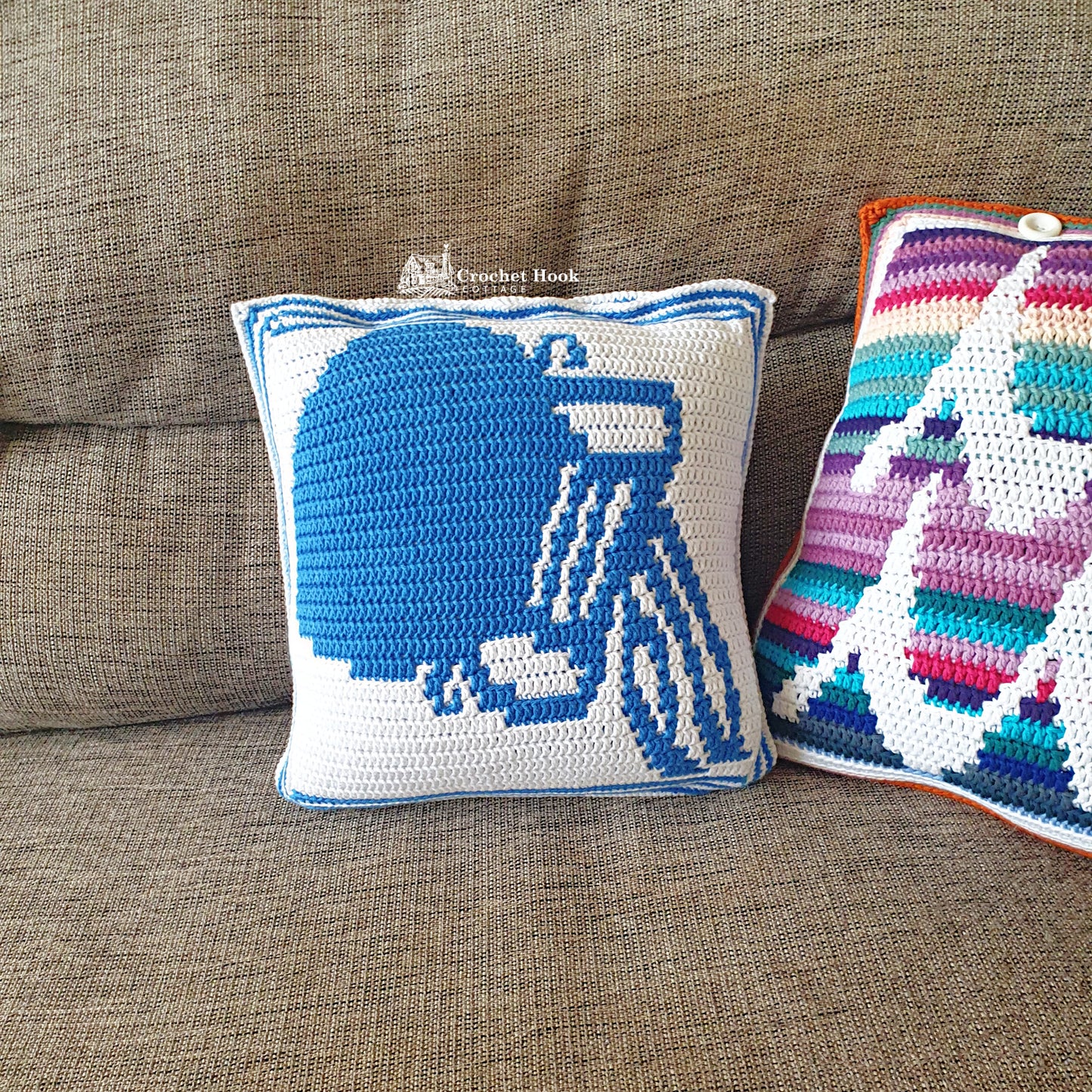 Crochet Pattern - Aquarius Cushion Cover - mosaic crochet pattern