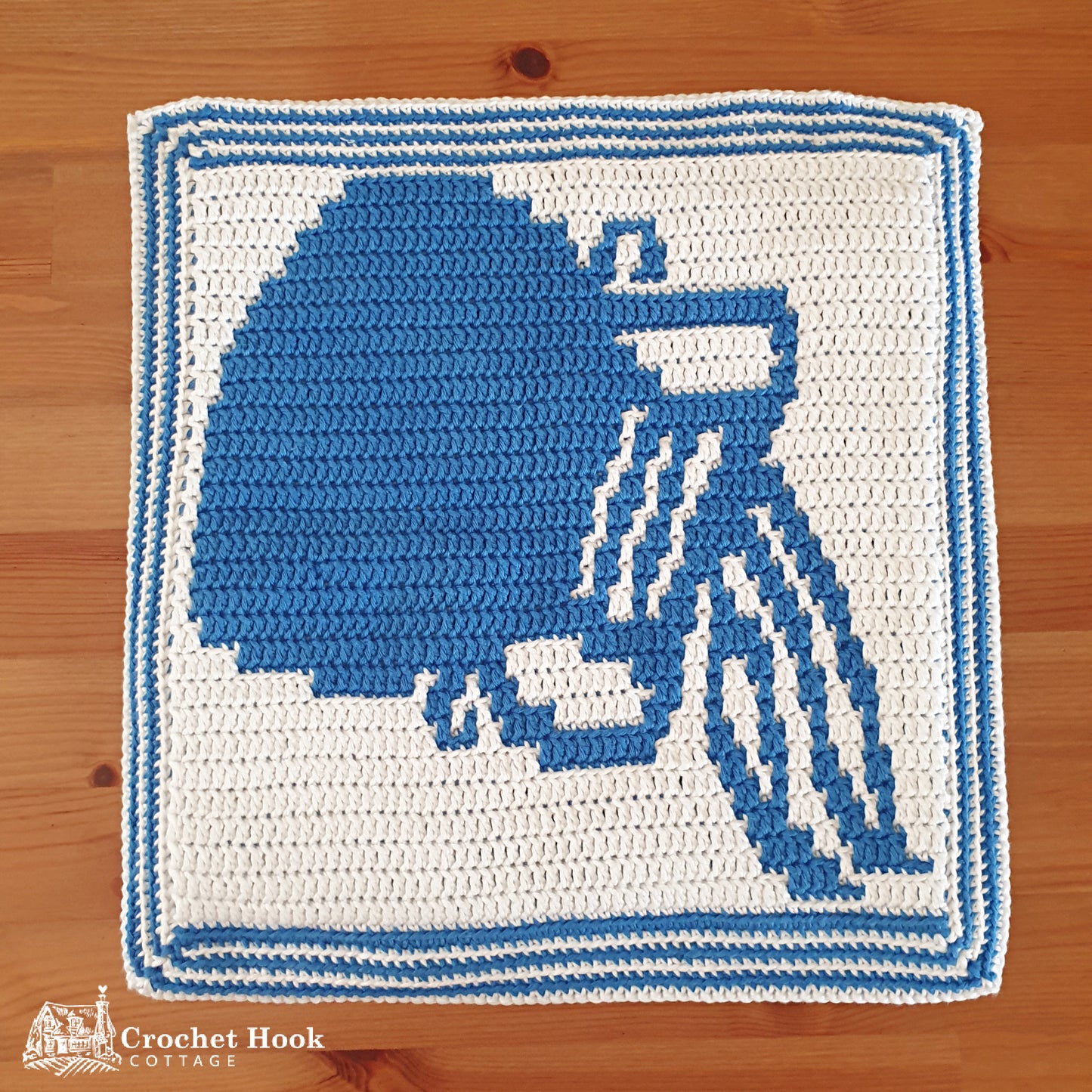 Crochet Pattern - Aquarius Cushion Cover - mosaic crochet pattern