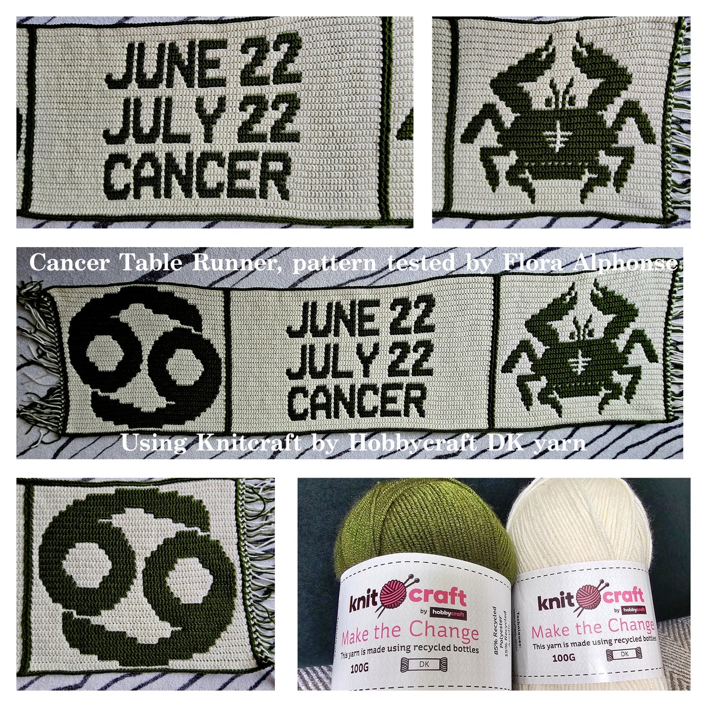 Crochet Pattern - Cancer - mosaic crochet pattern