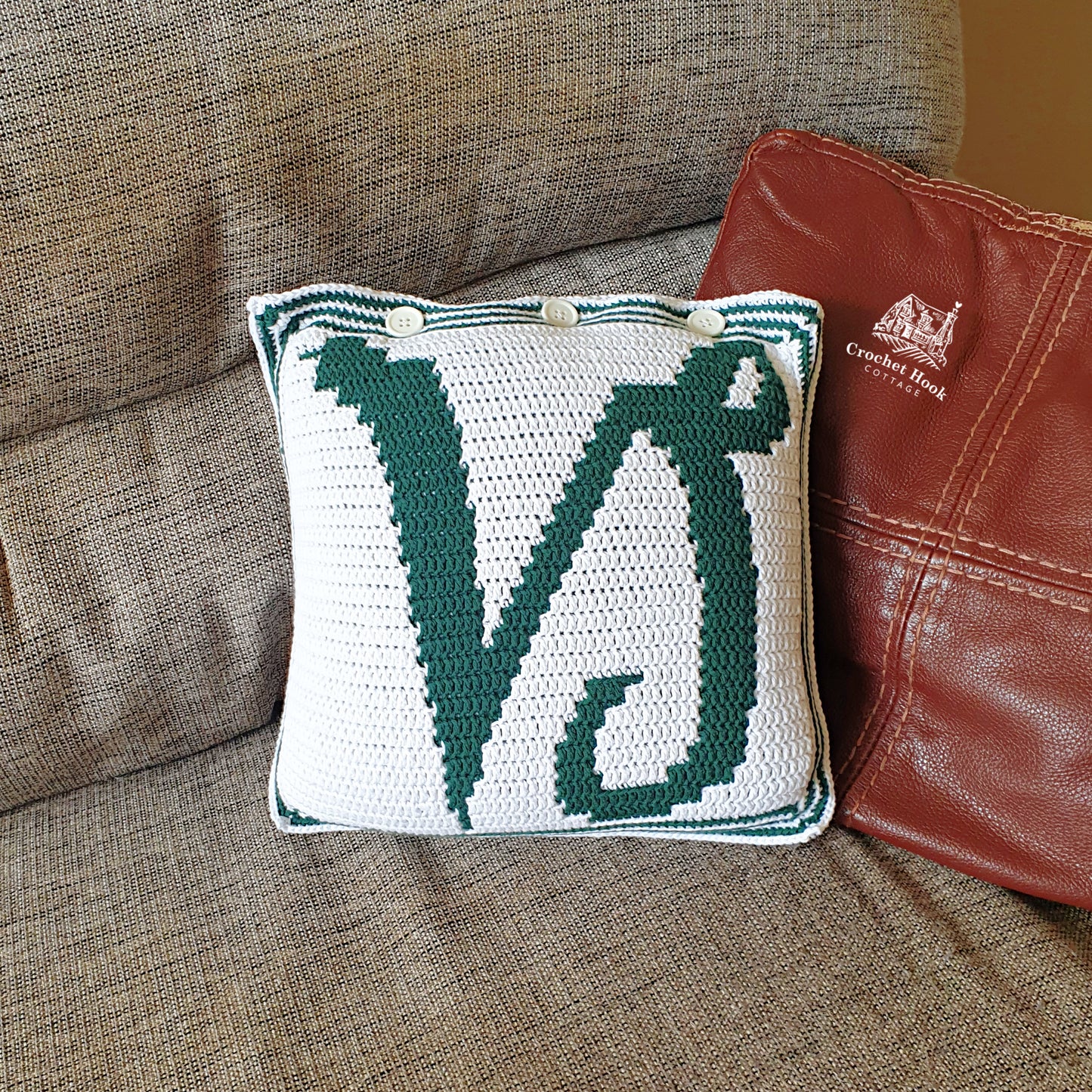 Crochet Pattern - Capricorn Cushion Cover - mosaic crochet pattern