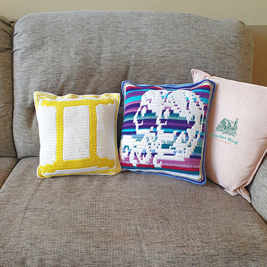 Crochet Pattern - Gemini Cushion Cover - mosaic crochet pattern
