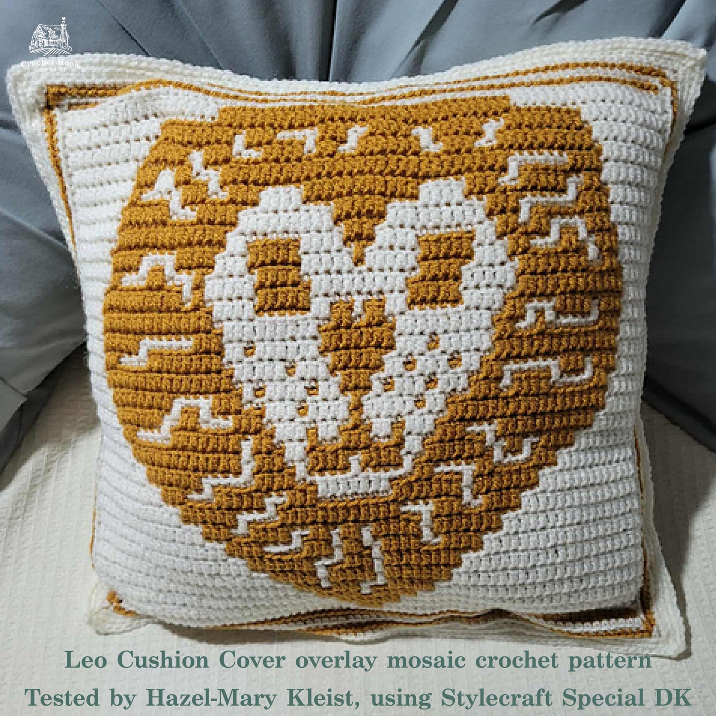 Crochet Pattern - Leo Cushion Cover - mosaic crochet pattern