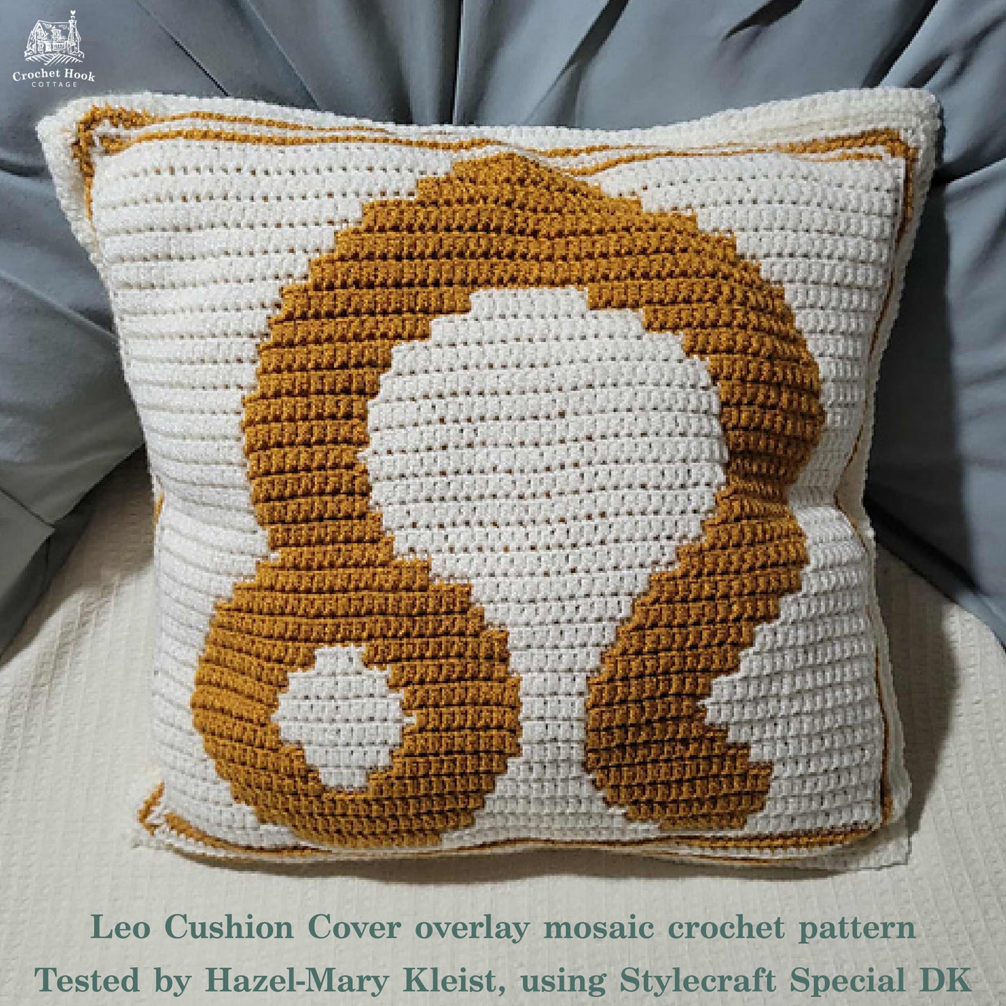 Crochet Pattern - Leo Cushion Cover - mosaic crochet pattern