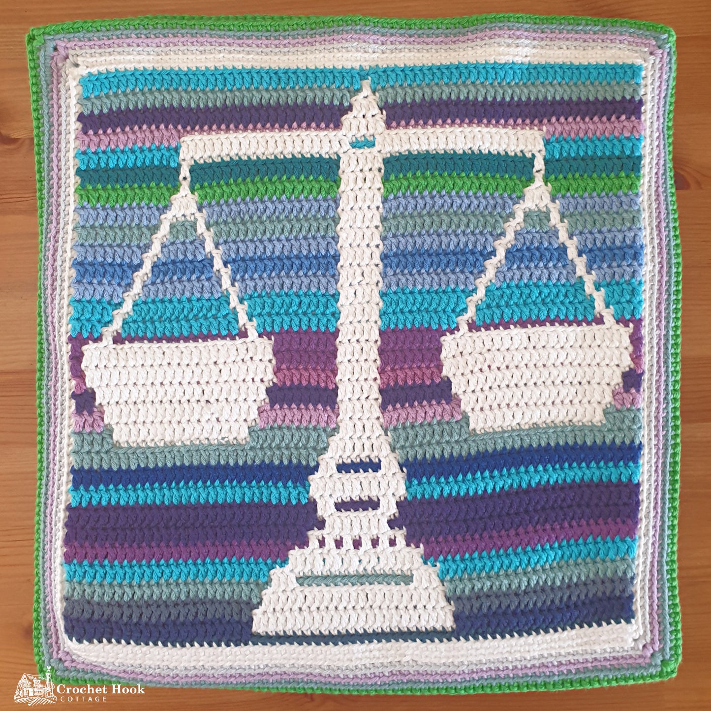 Crochet Pattern - Libra Cushion Cover - mosaic crochet pattern