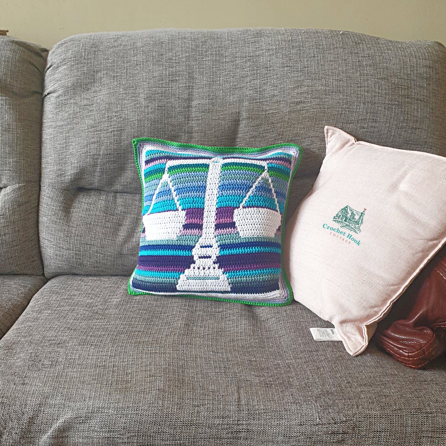 Crochet Pattern - Libra Cushion Cover - mosaic crochet pattern