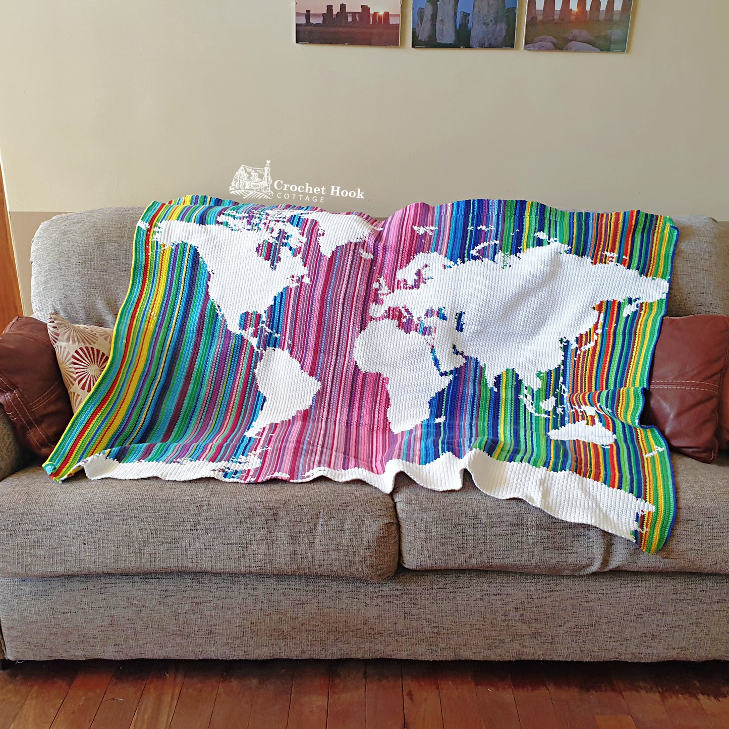 Crochet Pattern - Our Earth Blanket - Temperature Blanket pattern or Normal Blanket pattern