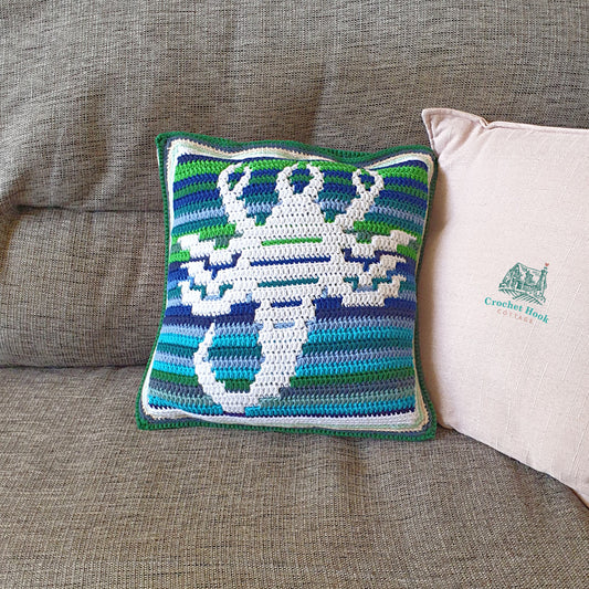 Crochet Pattern - Scorpio Cushion Cover - mosaic crochet pattern