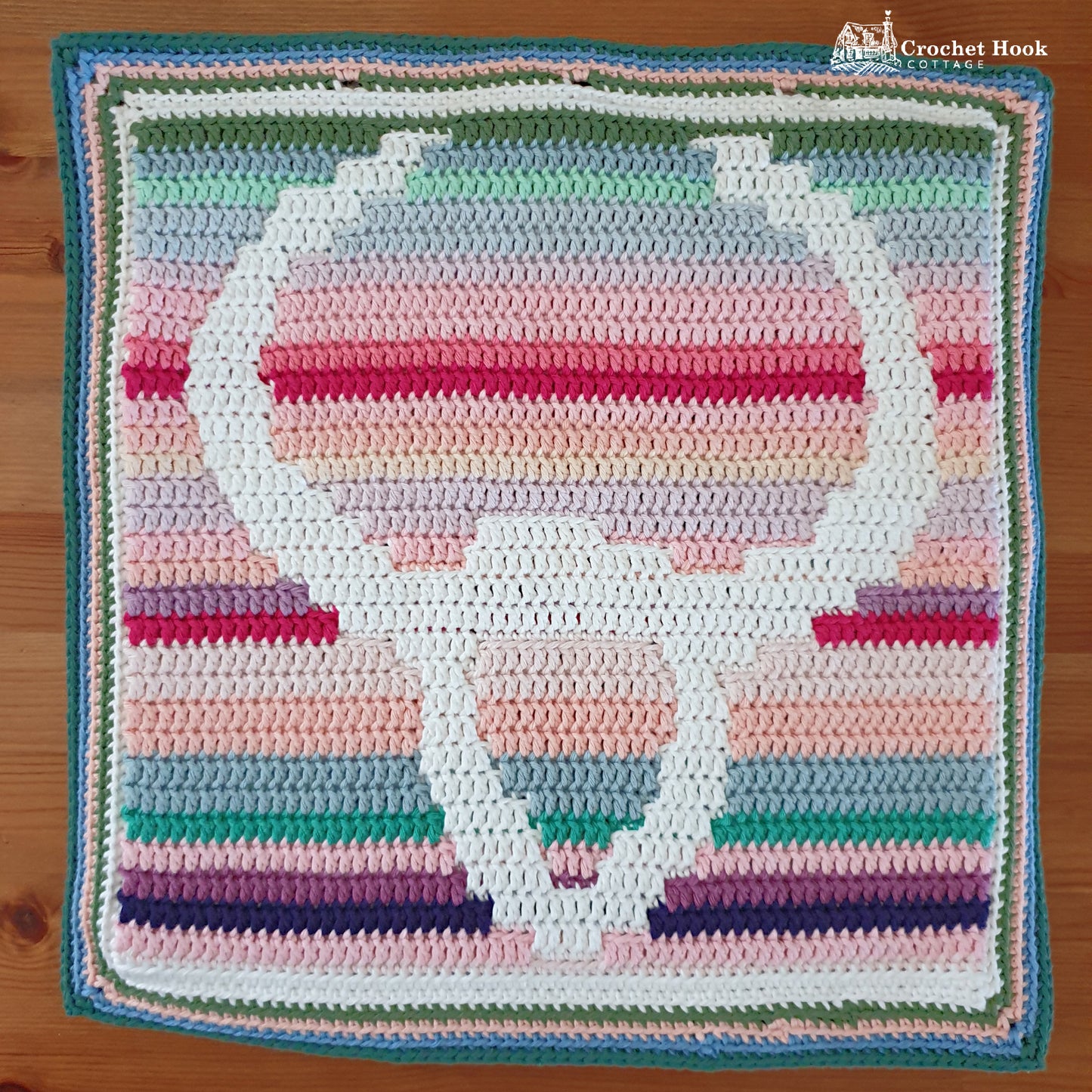 Crochet Pattern - Taurus Cushion Cover - mosaic crochet pattern