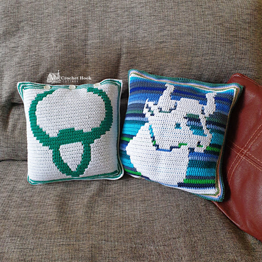 Crochet Pattern - Taurus Cushion Cover - mosaic crochet pattern