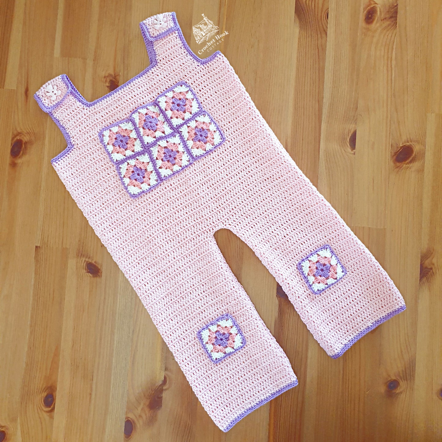 Baby Rompers - vintage granny-square chic