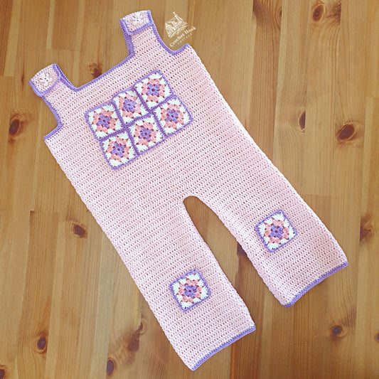 Baby Rompers - vintage granny-square chic