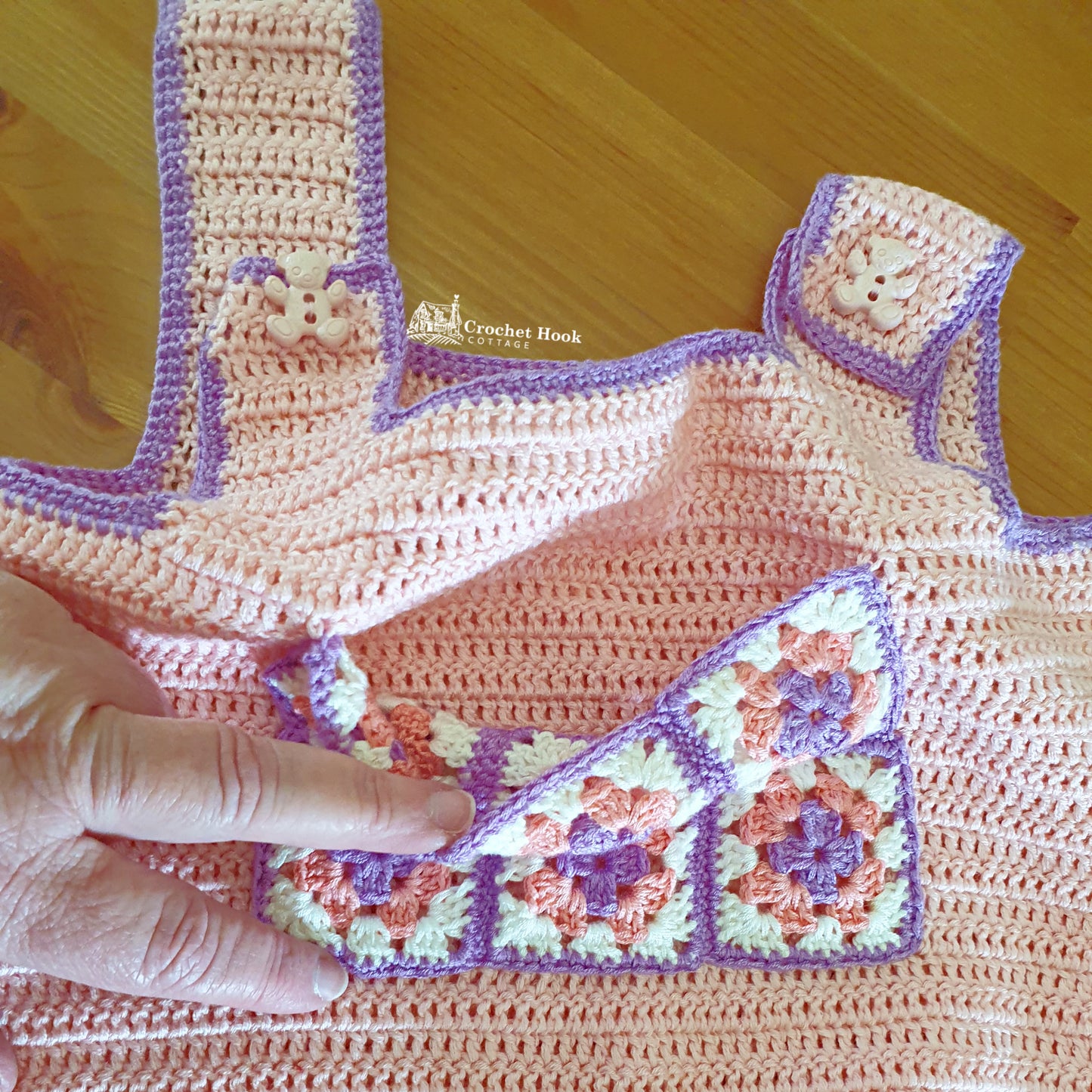 Baby Rompers - vintage granny-square chic