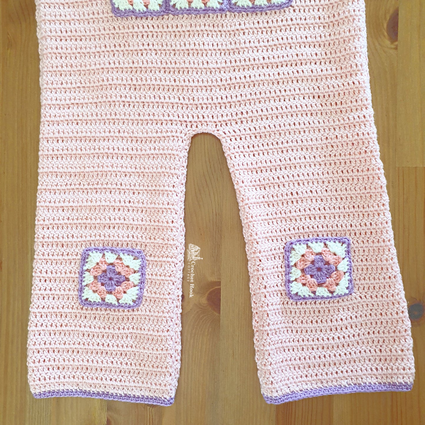 Baby Rompers - vintage granny-square chic