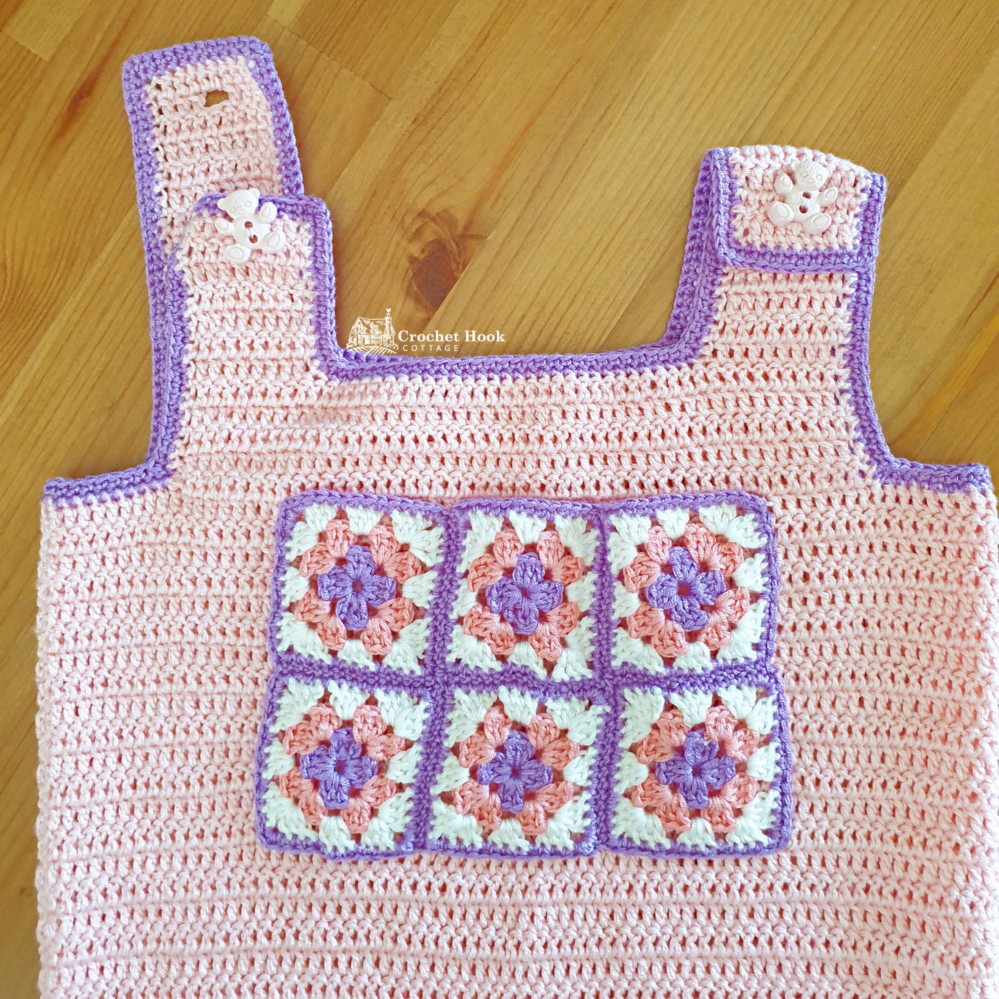 Baby Rompers - vintage granny-square chic