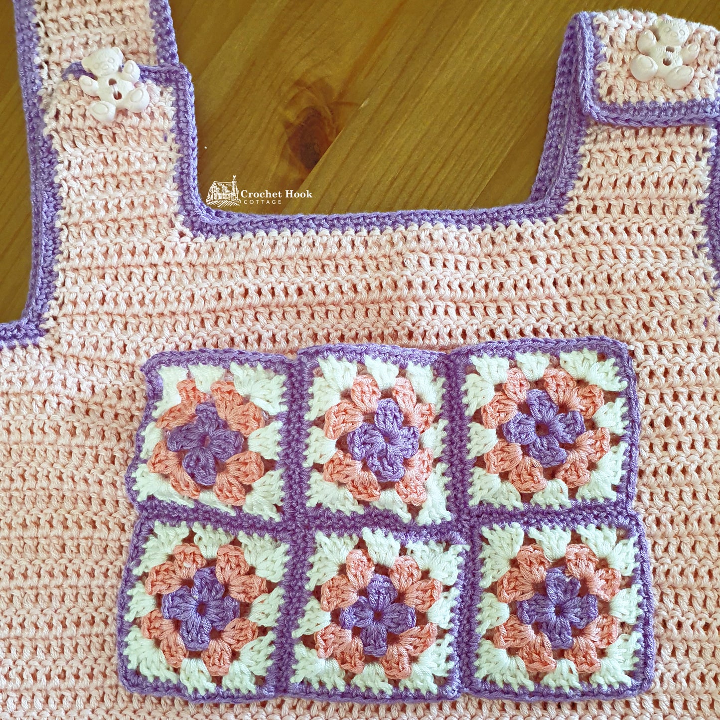 Baby Rompers - vintage granny-square chic