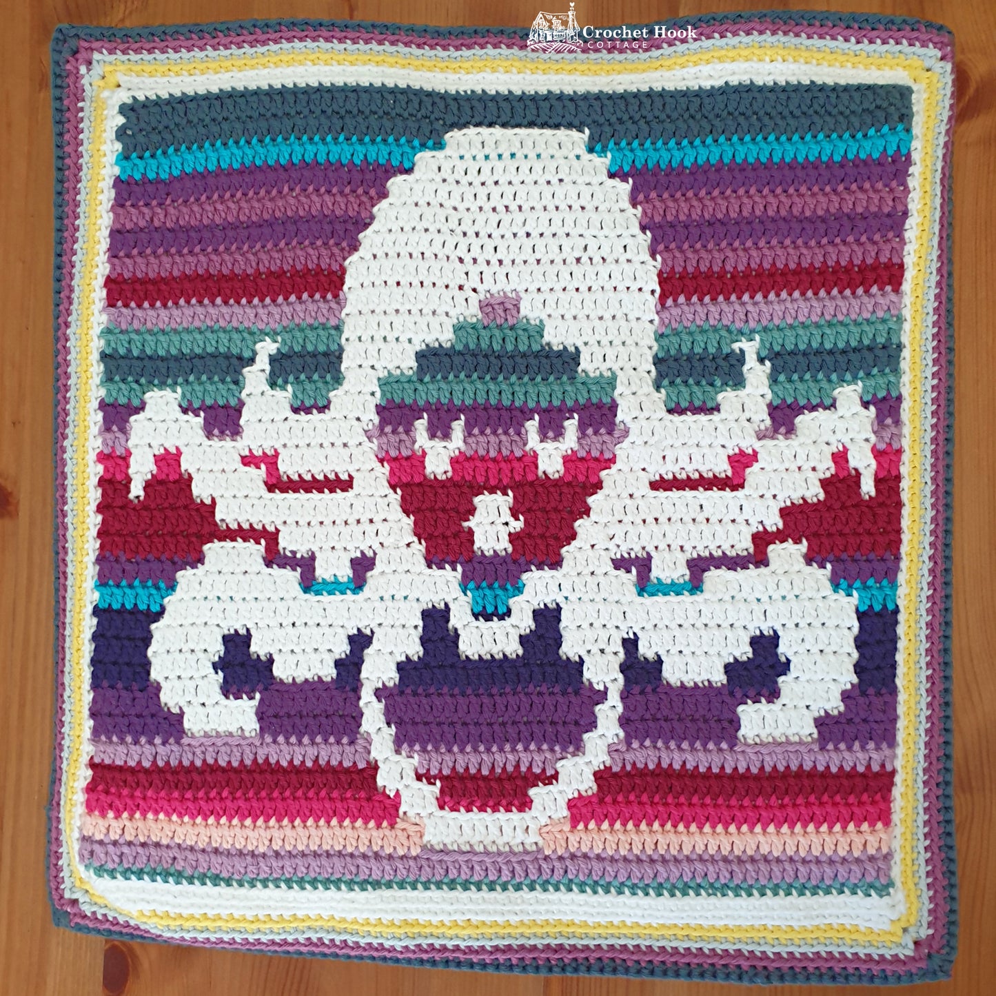 Crochet Pattern - Virgo Cushion Cover - mosaic crochet pattern