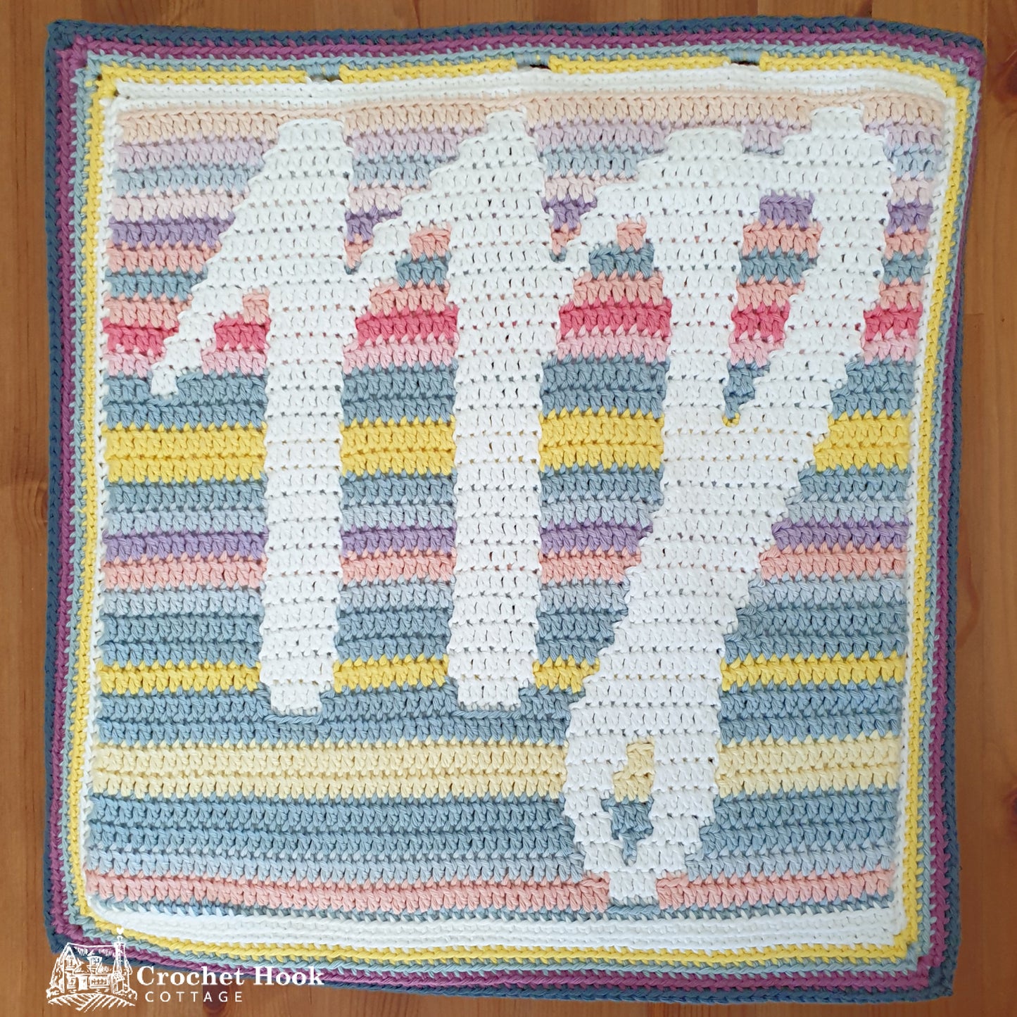 Crochet Pattern - Virgo Cushion Cover - mosaic crochet pattern