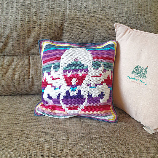 Crochet Pattern - Virgo Cushion Cover - mosaic crochet pattern