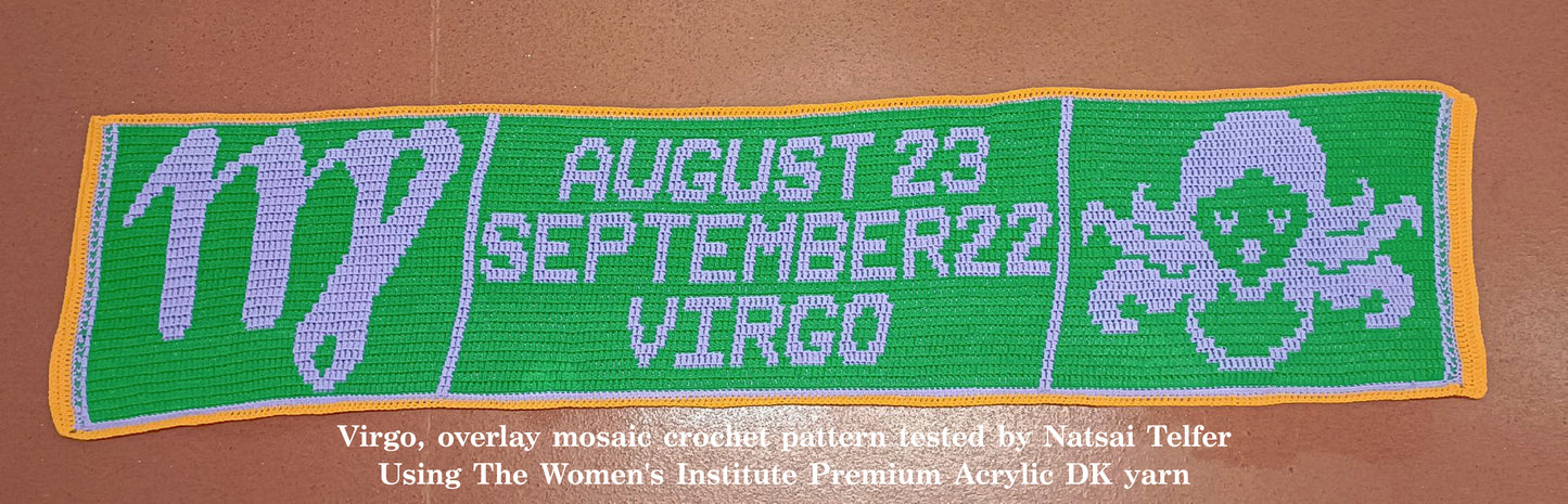 Crochet Pattern - Virgo - mosaic crochet pattern