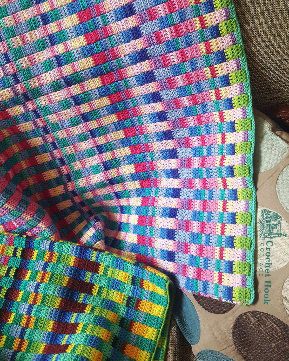 Temperature Blanket Crochet Pattern Lines and Stripes, US Terminology